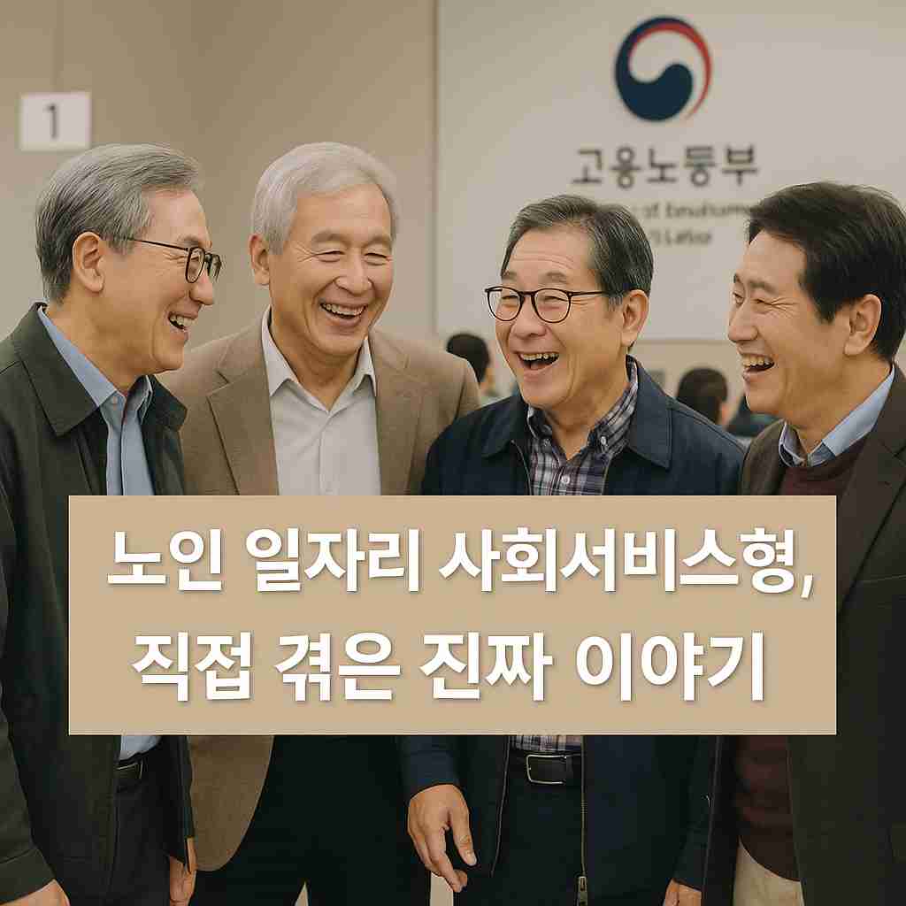 노인 일자리 사회서비스형, 직접 겪은 진짜 이야기