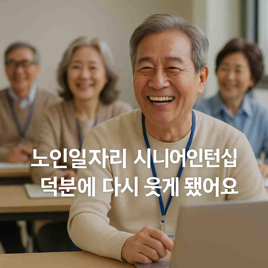 노인일자리 시니어인턴십 덕분에 다시 웃게 됐어요