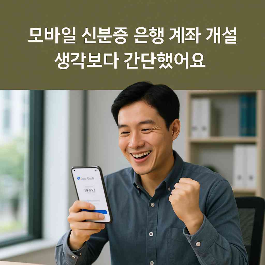 모바일 신분증 은행 계좌 개설, 생각보다 간단했어요