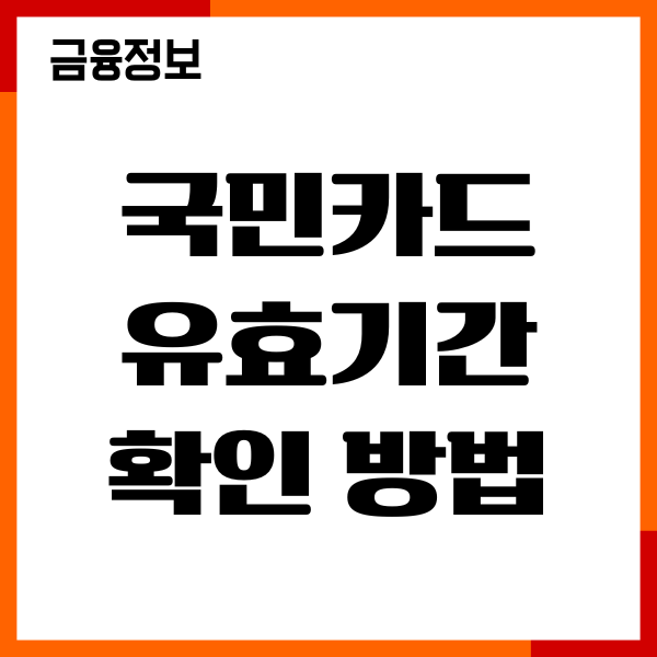 국민카드 유효기간 확인 방법, CVC번호 조회, 포인트사용